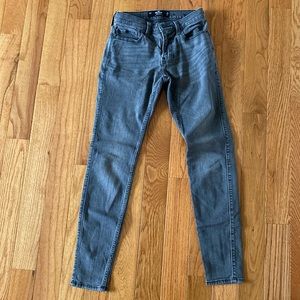 Hollister Mens Super Skinny faded black jeans, size 29 waist and 32 length